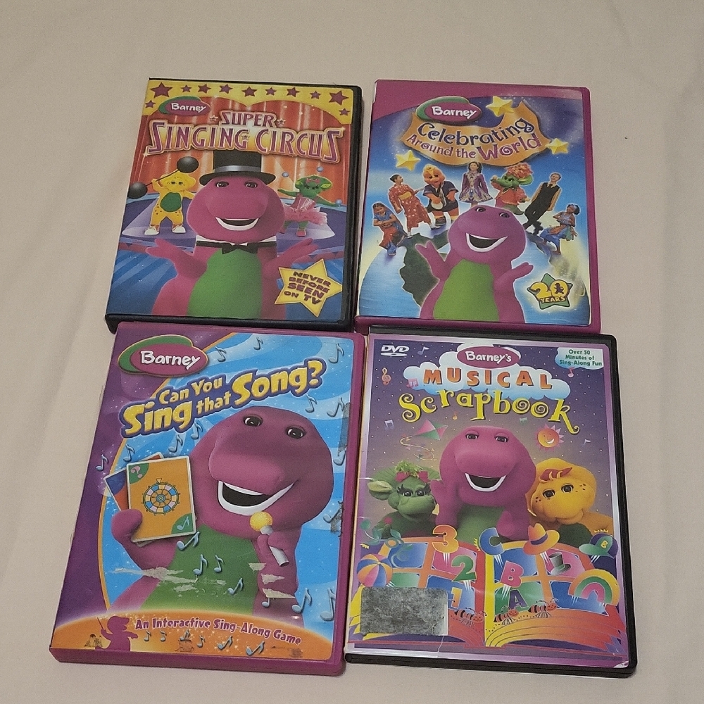 4 Barney DVDs